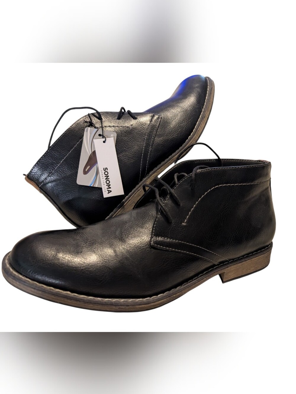 Sonoma Bayport Black Chukka Boot Men's Size 13 Lace Up Vitalize Ortholite